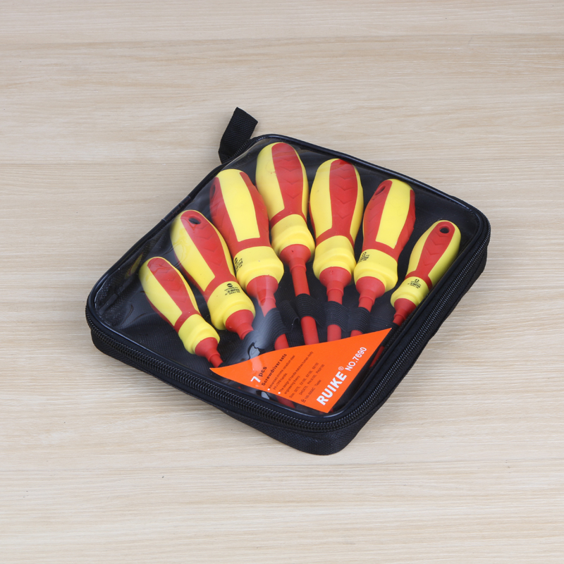 测电笔电工防电绝缘螺丝刀套装两用十一字改锥磁性五金工具组套多