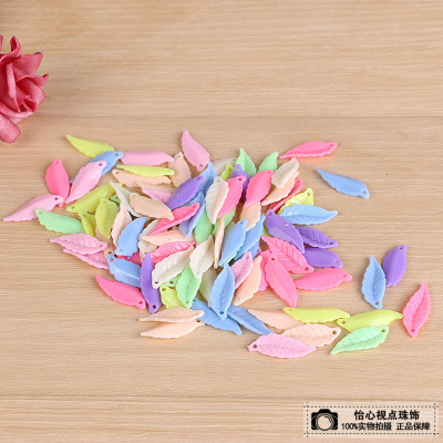 Acrylic Leaves Solid Color Simulation Grain Blade DIY Ornament Accessories Accessories Beaded