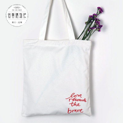 Portable shopping bag eco-cotton canvas bag 12 an cotton collection bag can be customized