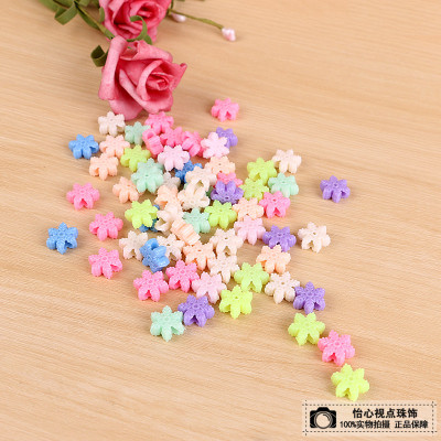 Acrylic cream snowflake beads DIY material handmade beads accessories Acrylic loose beads