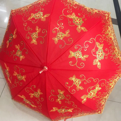 With a rich bride the royal wedding and a two-layer red Umbrella female single-weather Umbrella