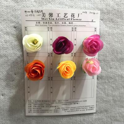 Silk cloth flower imitation flower head rose flower bud silk flower head accessories.