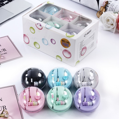 Jhl-re071 in-ear headphone cable control universal mobile phone noodle line acrylic storage box creative gift.