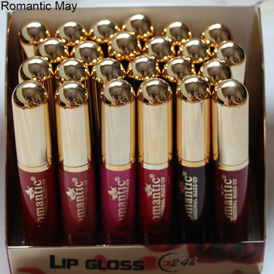 Romantic May New 12-Color Non-Stick Cup Makeup Lip Gloss Waterproof Non-Marking Beauty Cosmetics