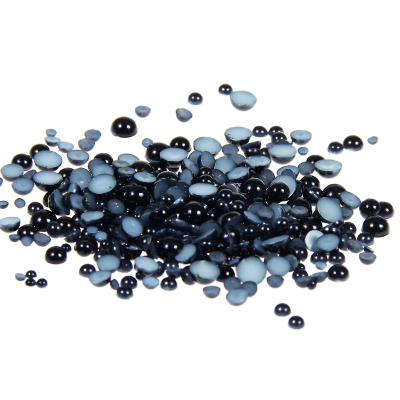 1.5-14mm Black Half Round Resin Pearls Flatback Imitation Crafts Scrapbooking Beads Use Glue DIY