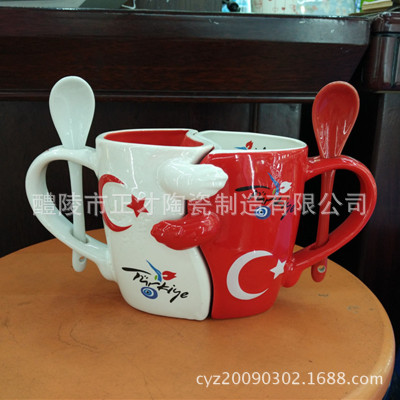 The Stock ceramic couple to cup campaign promotion cup.