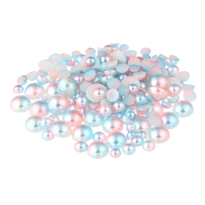 Nail Decorations  RainBow Color Half Round Pearls 8mm 