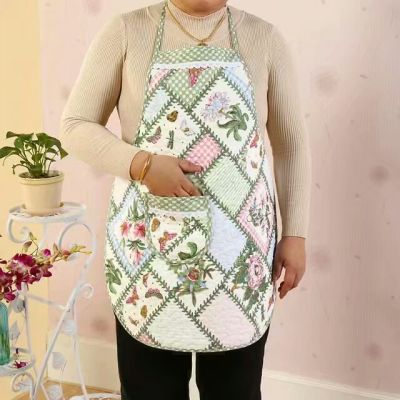 Washed quilted apron.