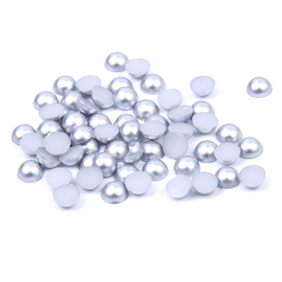 1.5-12mm Mute silver Half Round Resin Pearls Flatback Imitation Crafts Scrapbooking Beads Use Glue DIY