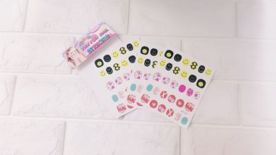 Colorful nails tattoos stickers 3pcs  per pack