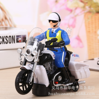 Hot Sale Children's Music Children's Day Gift Toy Police Suit Super Dazzling Light Universal Wheel Electric Car