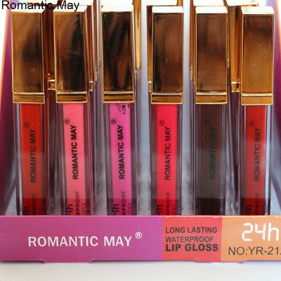 Romantic May Matte Matte Lip Glaze Lasting Color Lip Gloss 12-Color Liquid Lipstick Non-Stick Cup
