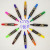 Mwl2-bb 12 color large-capacity liquid whiteboard pen tail plug pressure type.