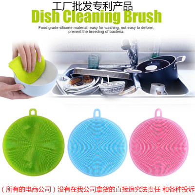 Food grade silica gel wash bowl brush multi-function cleaning brush creative life kitchen appliances creative cleaning 
