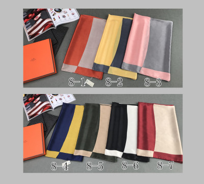 2018 new neckerchief imitated silk fabric scarf