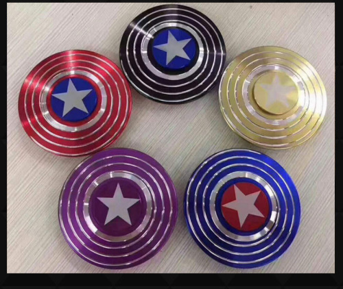 Captain America Gyro Adult Finger Pressure Reduction Toy Shield Fingertip Gyro