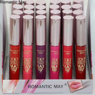 Romantic May Best Selling 12-Color Lip Gloss Matte Non-Fading Non-Stick Cup Non-Moisturizing Lipstick