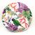 Plate new flower bird series plate plastic plate fashionable European food cushion plate circular plate