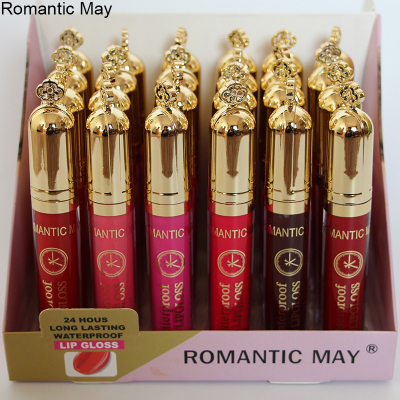 Romantic May New Moisturizing Liquid Lipstick Discoloration Resistant Waterproof Chinese Knitting Pattern Longlasting Lip Gloss