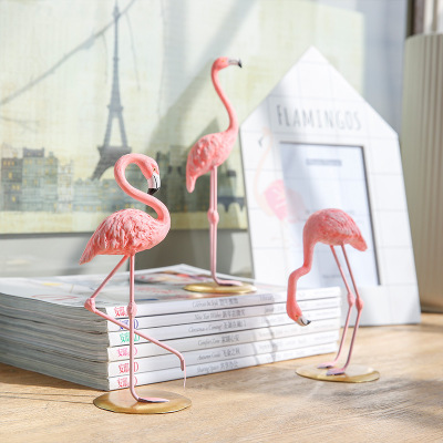 Mizi home creative gifts desktop ins flamingo resin furnishings lovely animal bedroom decoration