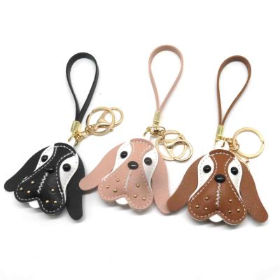 New puppy pu key ring pendant creative bag accessories hot selling small gift pendant wholesale