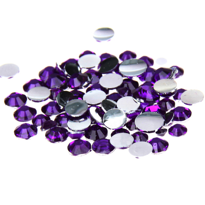 Violet Color Glue On Resin Rhinestones 2mm-6mm
