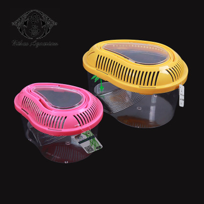 New creative fish tank aquariums transparent plastic turtle box goldfish bowl desktop small fish tank wholesale.