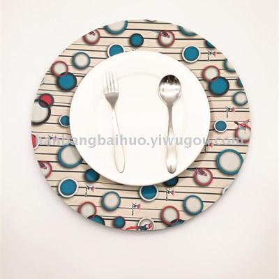 Plate new style plastic plate fashionable European table mat plate round plate