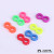 Colorful Children's Ornaments String Beads Materials Acrylic Beads DIY Handmade Jewelry Accessories 8-Shaped Pendant
