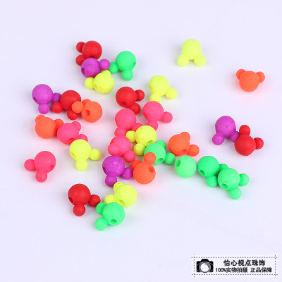 Handmade Beaded DIY Accessories Material Wholesale Mickey Headwear Beads Scattered Beads Acrylic Candy Beads Colorful Beads