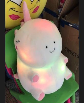 The LED can glow with music singing the new round chubby, chubby unicorn horse dolls.