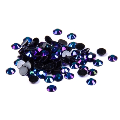 Purple black AB Nails Art Decoration Resin Rhinestones 2mm-6mm