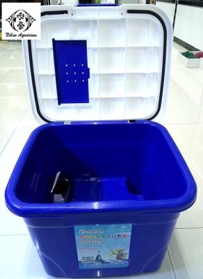 Rechargeable fishing bucket aerobic fish tank multi - function recreational fishing bucket Rechargeable fishing box.