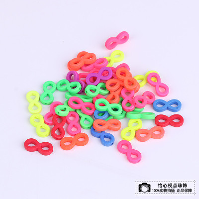 Colorful Children's Ornaments String Beads Materials Acrylic Beads DIY Handmade Jewelry Accessories 8-Shaped Pendant