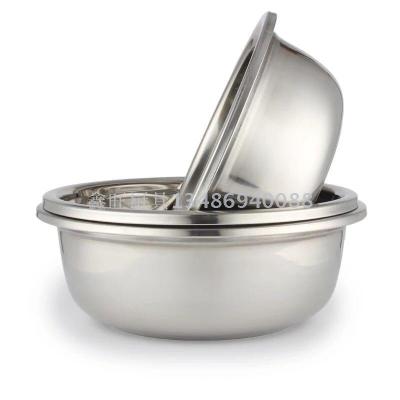 Stainless steel basin business kitchen basin wash basin wash basin bath large round basin basin with thick multi-purpose 