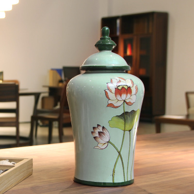 The new Chinese household decoration lotus pot storage tank can receive a small size.