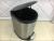 Stainless steel foot step trash can with plastic cover 