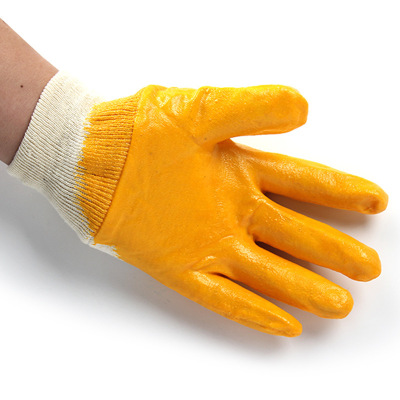 Butyronitrile coating gloves  covered with anti-skid cotton work gloves.