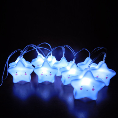 The ins decorative lights string led lights series the five-pointed star remote control series lamp creative festival 