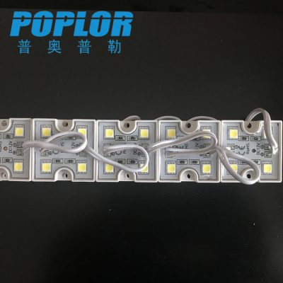 LED 5050 module /4chips /square/emitting light source/ plastic/ waterproof / White / red / yellow / Green / blue/ pink