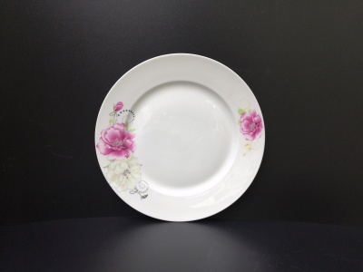 Ceramic bone porcelain for daily use is 8 inches flat plate.