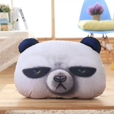 Creative Simulation 3D Cartoon Cushion Printed Rabbit Panda Pillow Simulation Bear Pillow Cushion Plush Toy