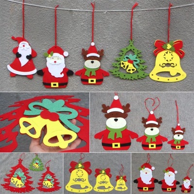 The Yuen Yuen Christmas craft factory supply non-woven fabric Christmas decoration, a cross-border selling handmade Christmas decoration.