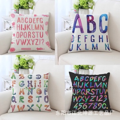 Modern simple English letter with pillow case to sell the cross-border popular creative gift home upholstery sofa cushion.