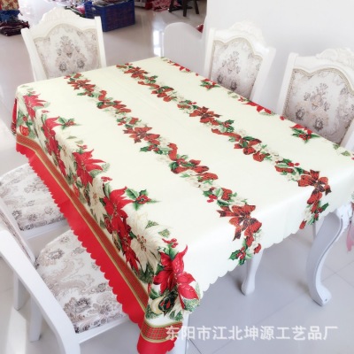 The Manufacturer direct sale of European Christmas printing tablecloth, upholstery cloth decoration cloth wholesale can be customized.