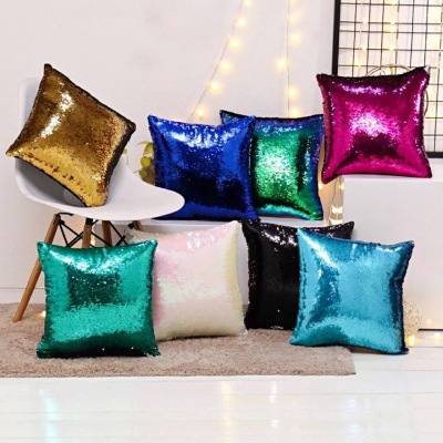 Youtube hot style gradually changing color on the pillow KTV bar fashionable cushion is new to the mermaid suede.