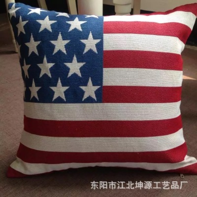 American star - states printed cartoon with pillow as for pillows on the back of the pillow.