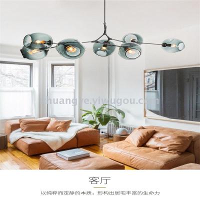 Nordic Lamps Living Room Chandelier Dining-Room Lamp Post-Modern Bedroom Molecular Lamp Magic Bean Lamp Creative Personality Lamp in the Living Room