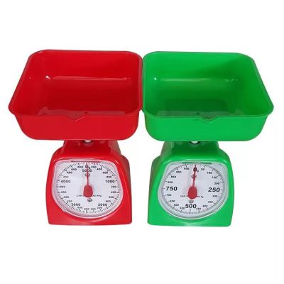 Hot New Household Baking Dial Scale 1kg Square Plate Mechanical Kitchen Scale 5kg Plastic Kitchen