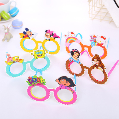 Wholesale children decorative glasses children birthday party supplies baby cartoon costume props small gifts.